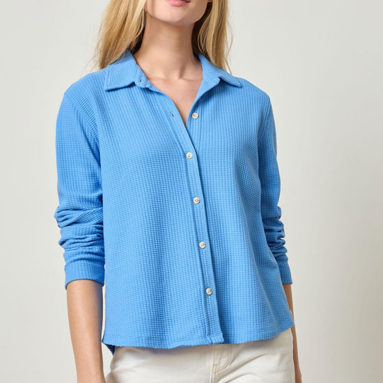 Collared Button Down Womens Top Bluejay A1