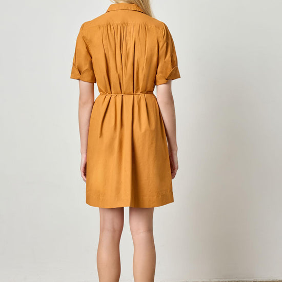 Shirred Sleeve Shirt Dress Womens Dress Marmalade A2