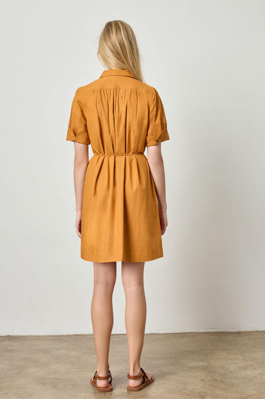 Shirred Sleeve Shirt Dress Womens Dress Marmalade A2