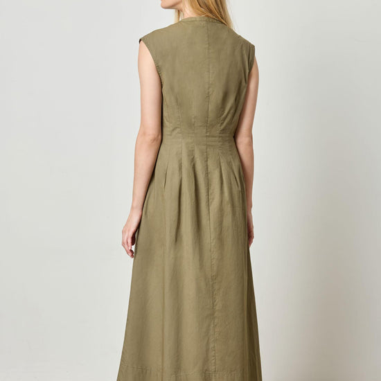 Sleeveless Seamed Maxi Dress Womens Dress Kelp A2