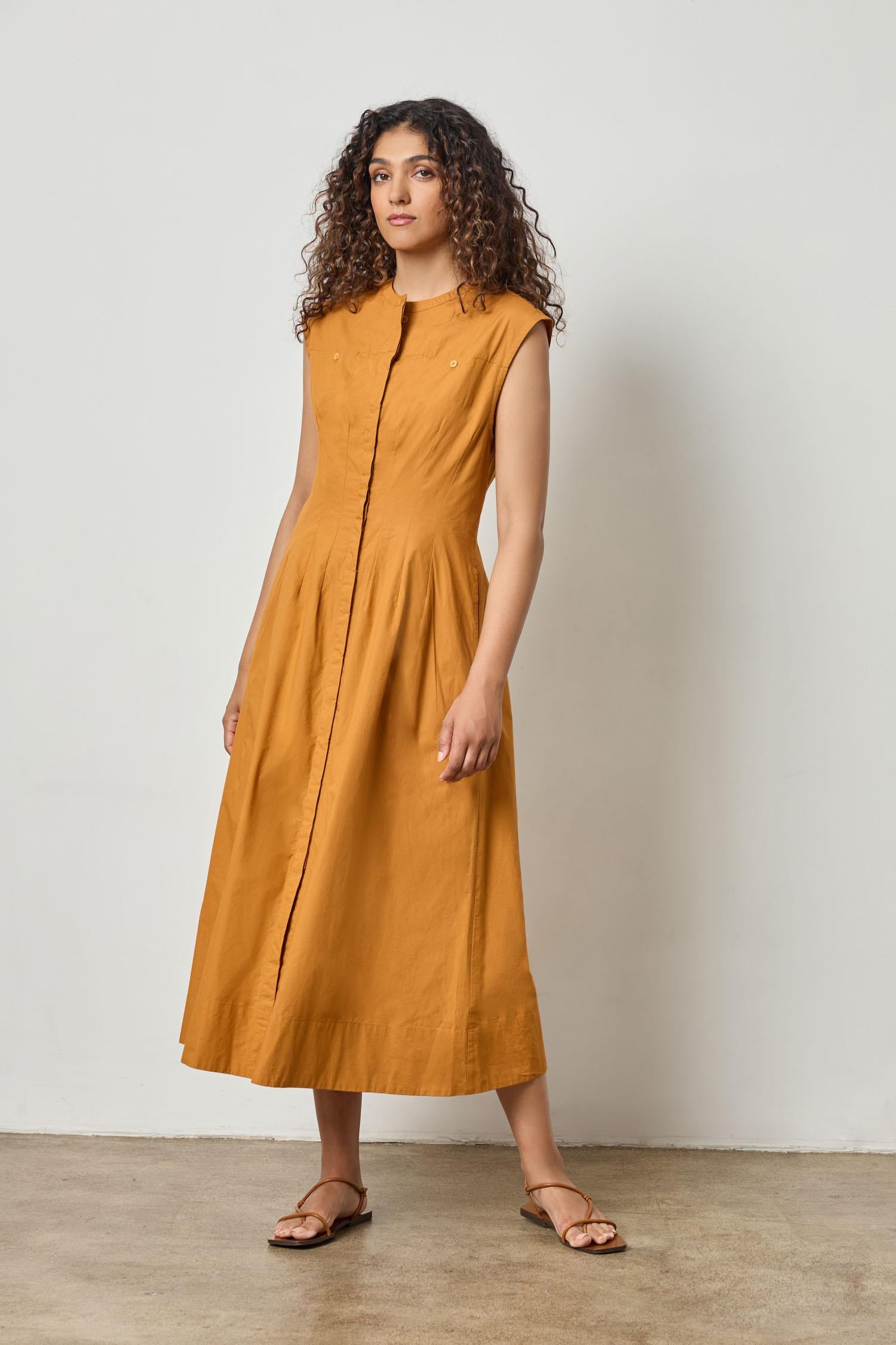 Sleeveless Seamed Maxi Dress Marmalade / Small Sleeveless Seamed Maxi Dress Marmalade / Small