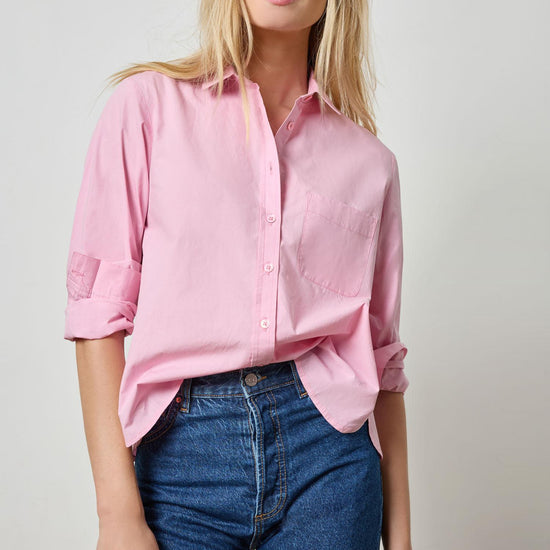 Poplin Button Down Womens Top Taffy A1