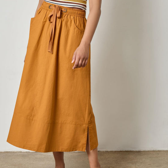 Long Poplin Skirt Womens Skirt Marmalade A2