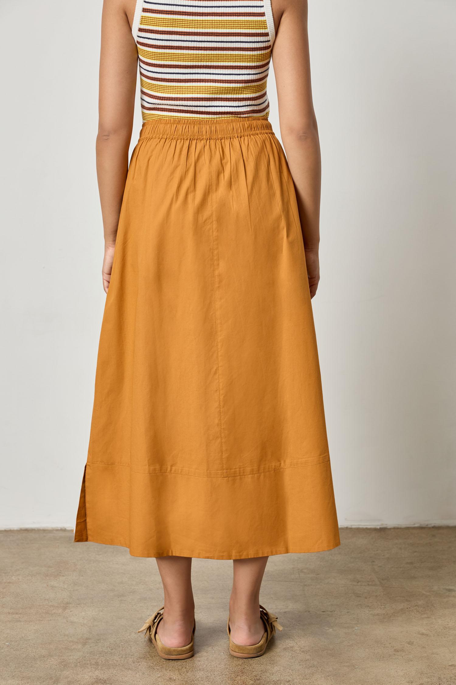 Long Poplin Skirt Womens Skirt Marmalade A3