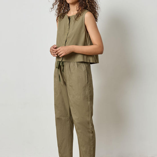 Everyday Poplin Pant Womens Pant Kelp A3