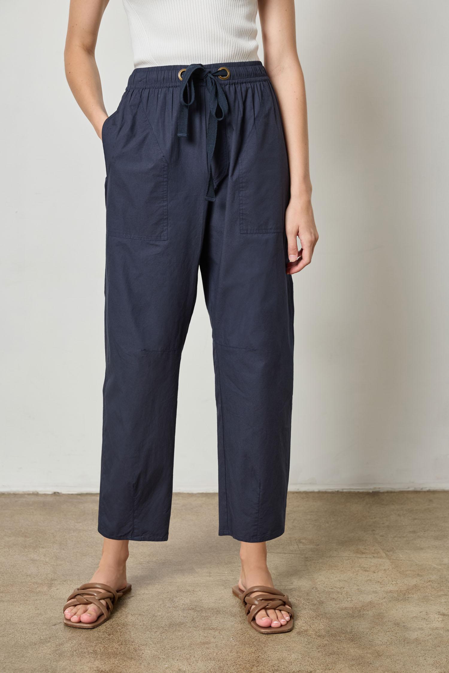 Everyday Poplin Pant Womens Pant Navy A1