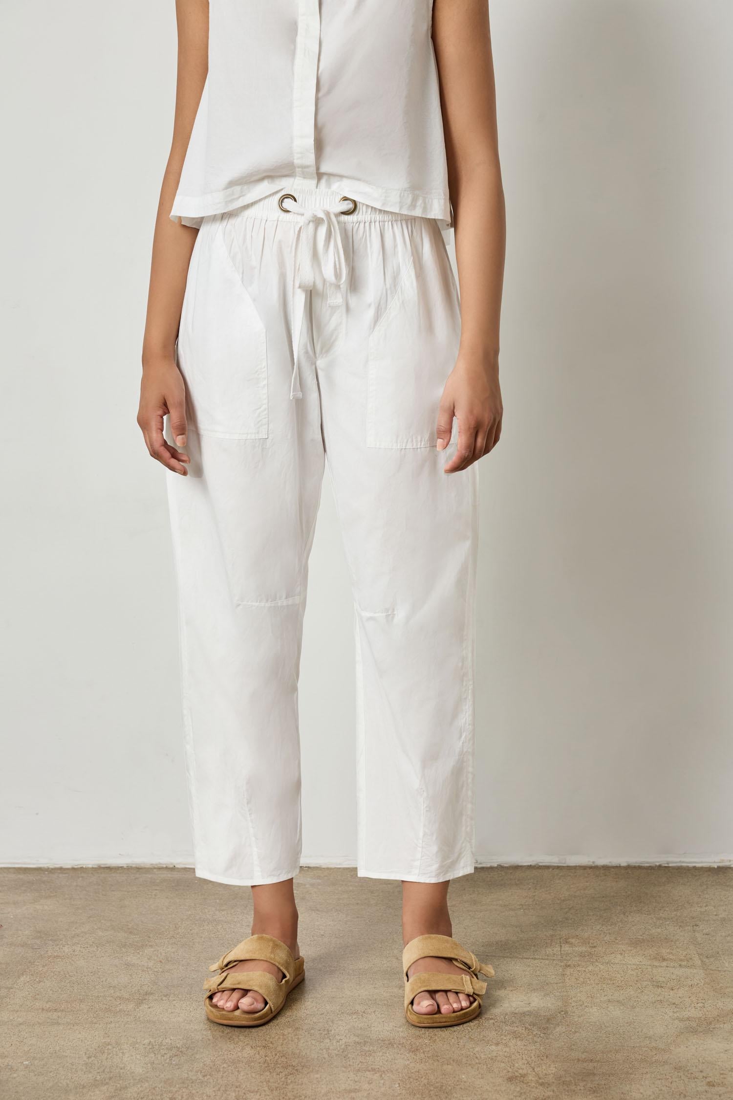 Everyday Poplin Pant Womens Pant White A1