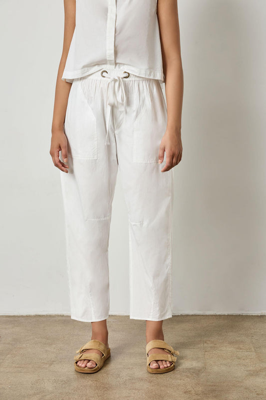 Everyday Poplin Pant in color White Image A1