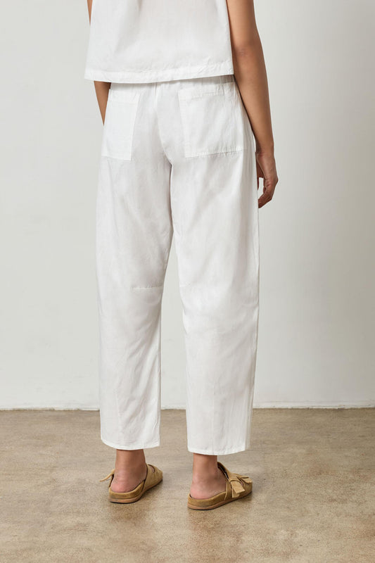Everyday Poplin Pant in color White Image A2