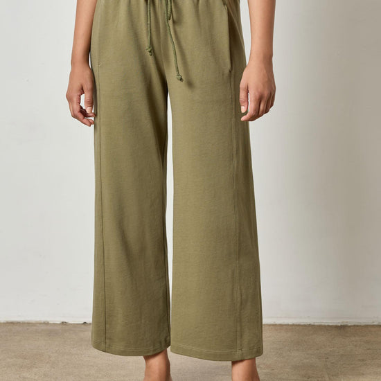 Seamed Wide Leg Pant Womens Pant Kelp A1