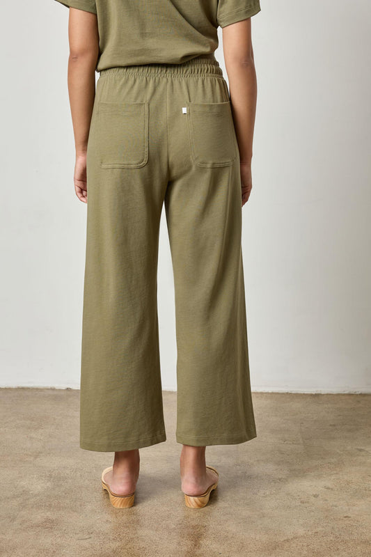 Seamed Wide Leg Pant Womens Pant Kelp A2