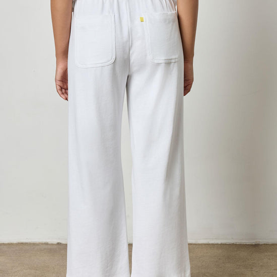 Seamed Wide Leg Pant Womens Pant White A3