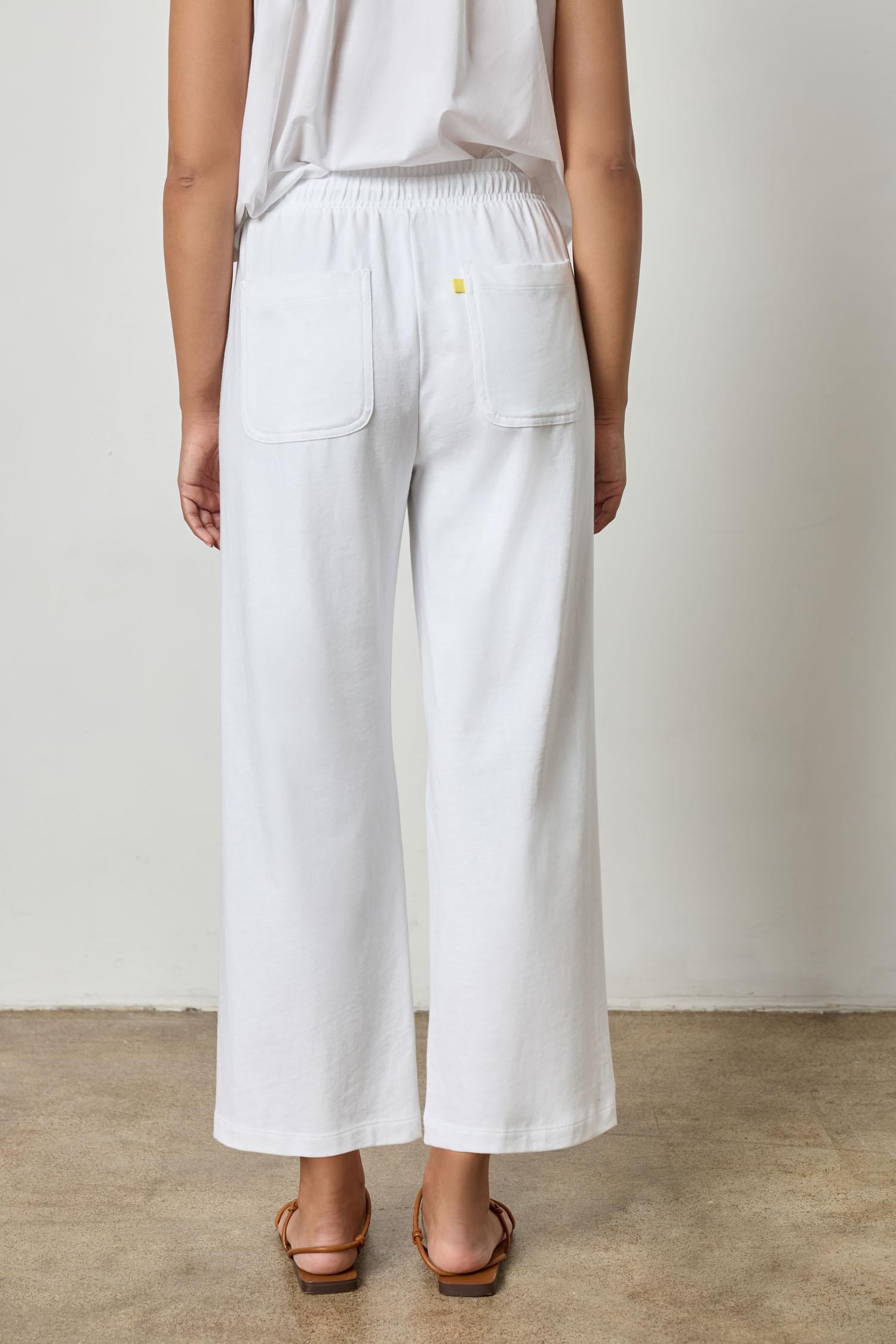 Seamed Wide Leg Pant Womens Pant White A3