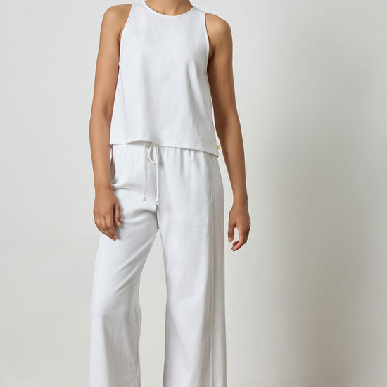 Seamed Wide Leg Pant Womens Pant White A5