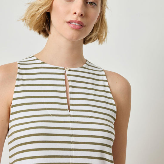 Keyhole Tank Dress Womens Dress Kelp Stripe A2