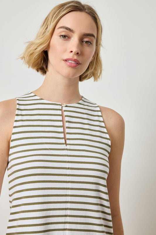 Keyhole Tank Dress Womens Dress Kelp Stripe A2