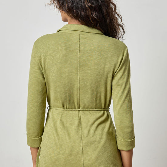 3/4 Sleeve Collared Top Womens Top Tarragon A3