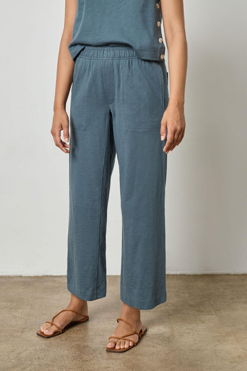 Elastic Hem Polo Womens Pant Dusk A1