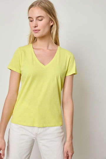 Short Sleeve V-Neck Womens Top Keylime A1
