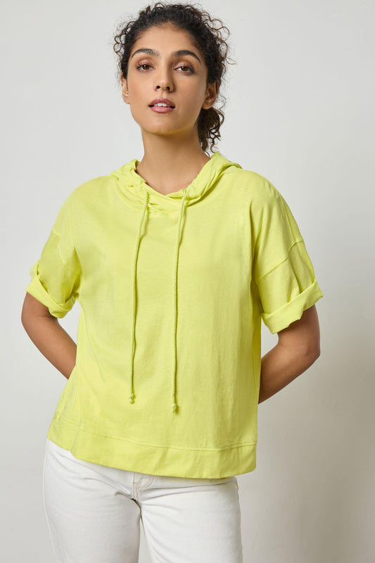 Short Sleeve Hoodie Womens Top Keylime A1