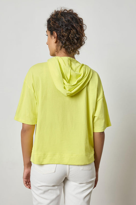 Short Sleeve Hoodie Womens Top Keylime A2