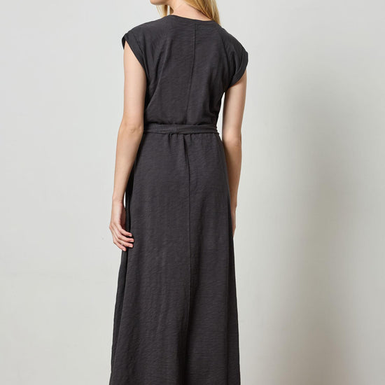 Saddle Sleeve Maxi Dress Womens Dress Black A2