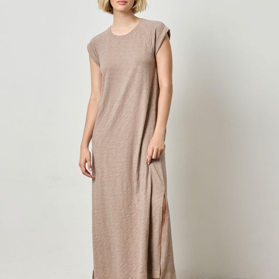 Saddle Sleeve Maxi Dress Womens Dress Driftwood A3