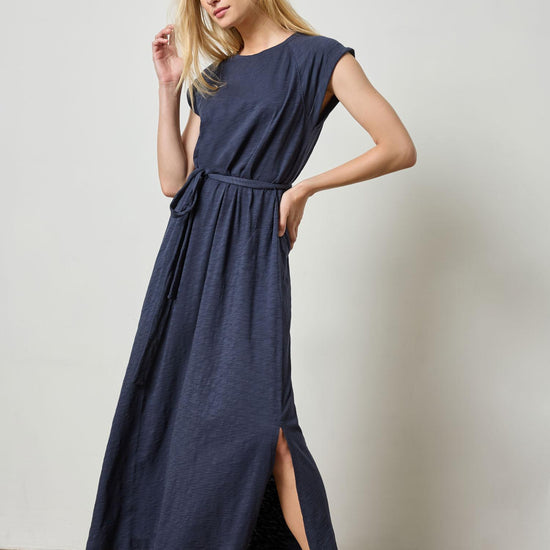 Saddle Sleeve Maxi Dress Womens Dress Navy A1