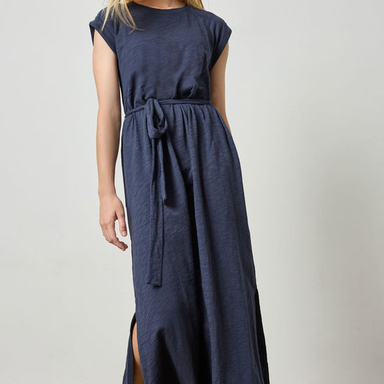 Saddle Sleeve Maxi Dress Womens Dress Navy A2