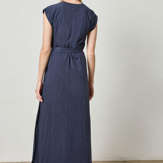 Saddle Sleeve Maxi Dress Womens Dress Navy A3