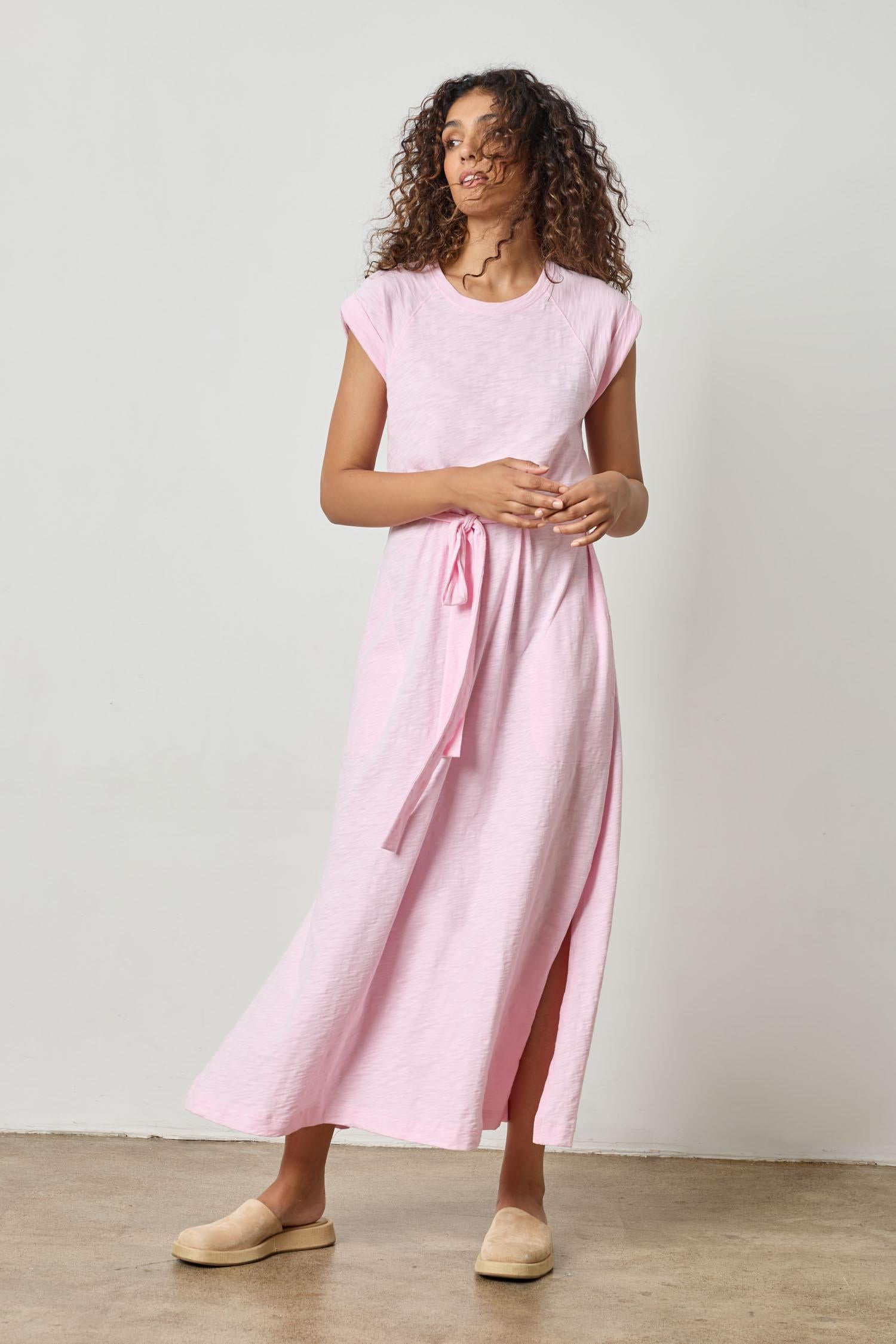 lilla p maxi dress Lilla P Collared Maxi Shirt Dress In Espresso Colorblock