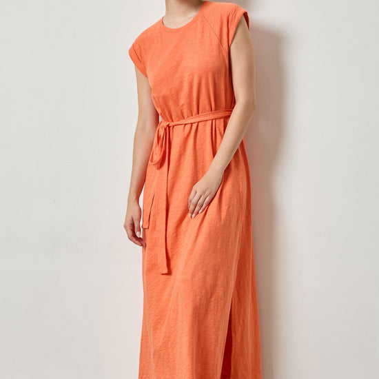 Saddle Sleeve Maxi Dress Womens Dress Tangerine A1