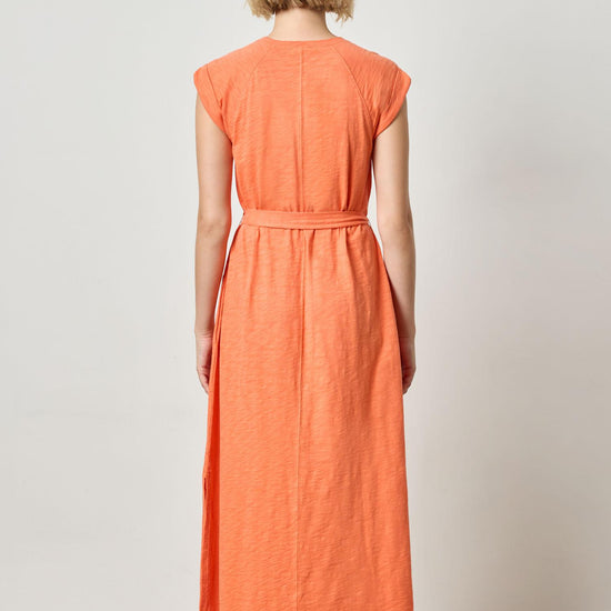 Saddle Sleeve Maxi Dress Womens Dress Tangerine A2