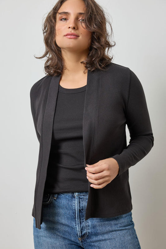 Classic Cardigan in color Black Image A3
