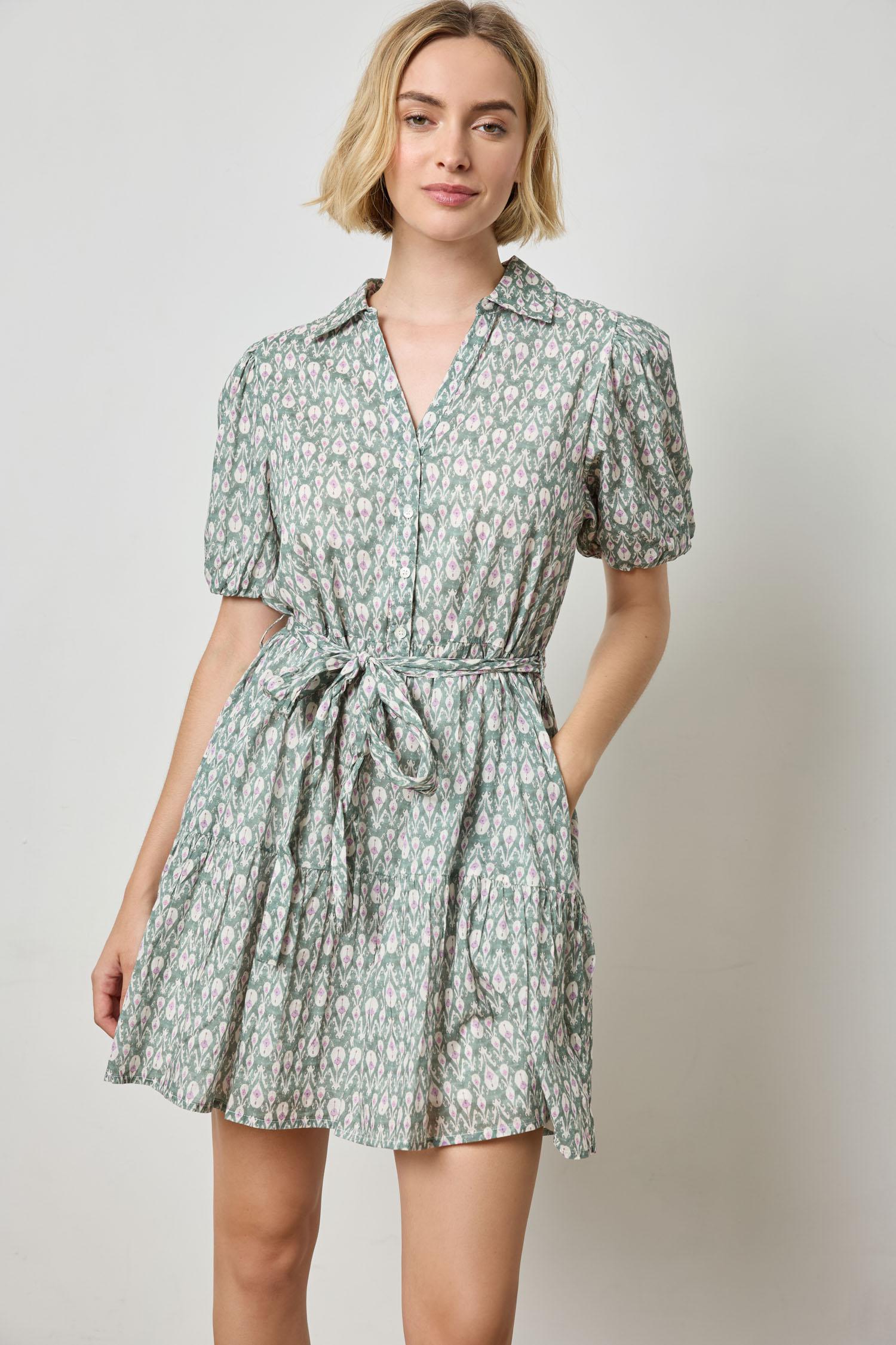 chinese dress ladies Short Sleeve Tiered Peplum Dress – Lilla P