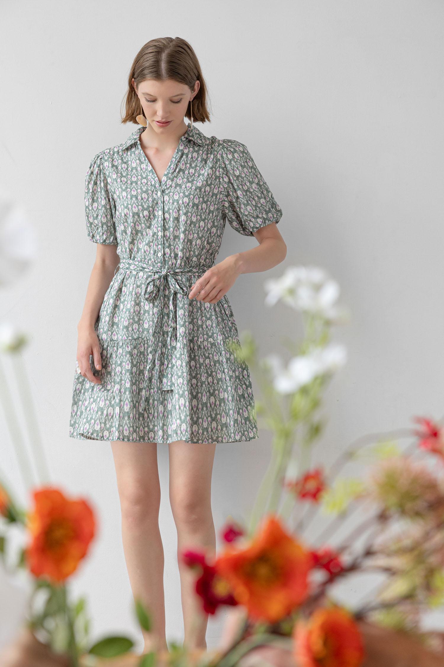 Short Sleeve Tiered Peplum Dress Lilla P Short Sleeve Tiered Peplum Dress Lilla P