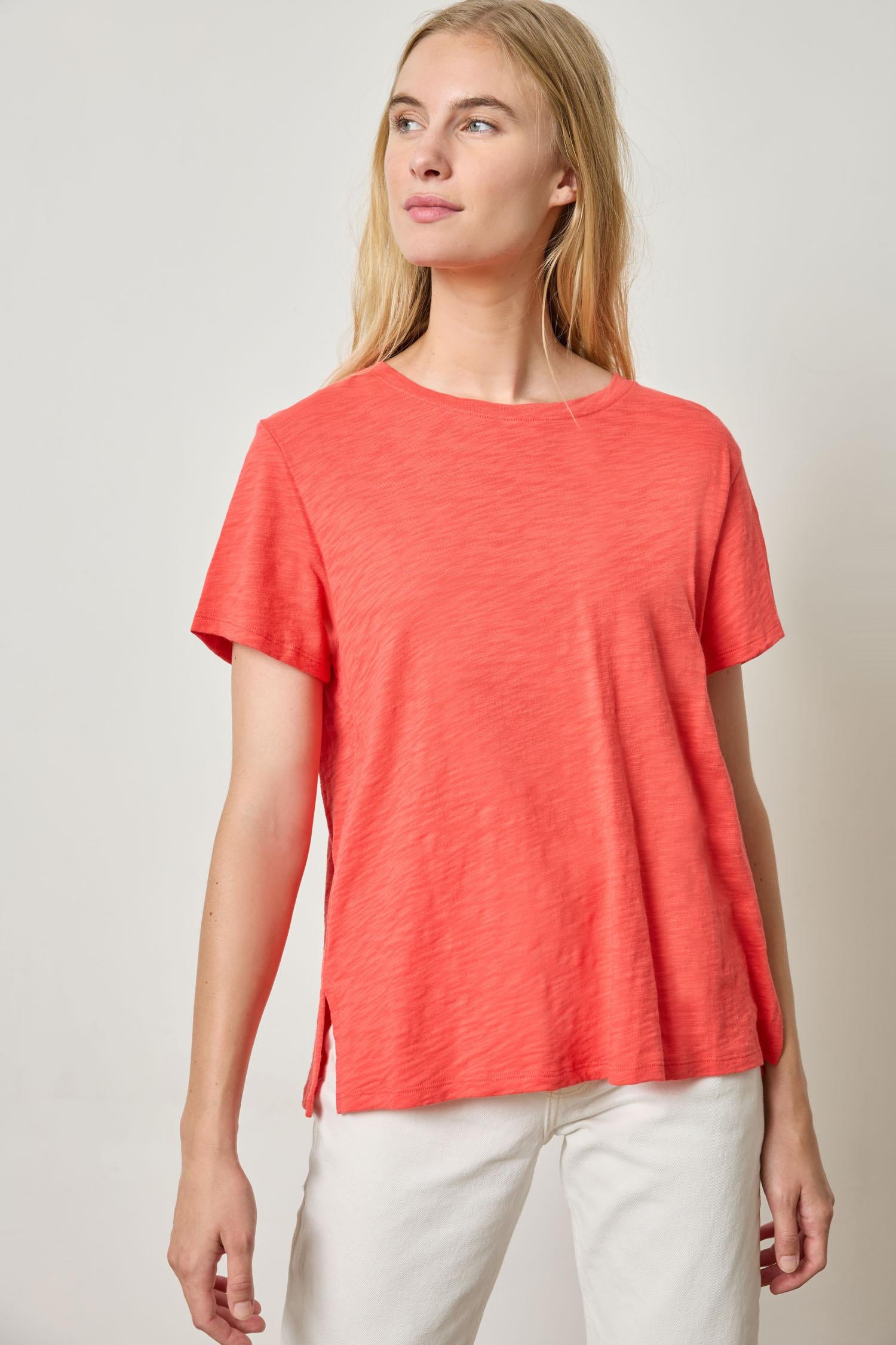 Boyfriend Tee Womens Top Geranium A1