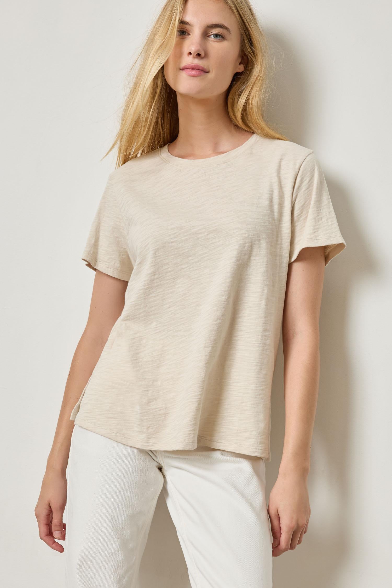 Boyfriend Tee Womens Top Stucco A1