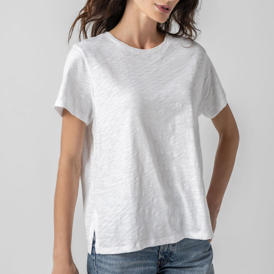 Boyfriend Tee Womens Top White A2