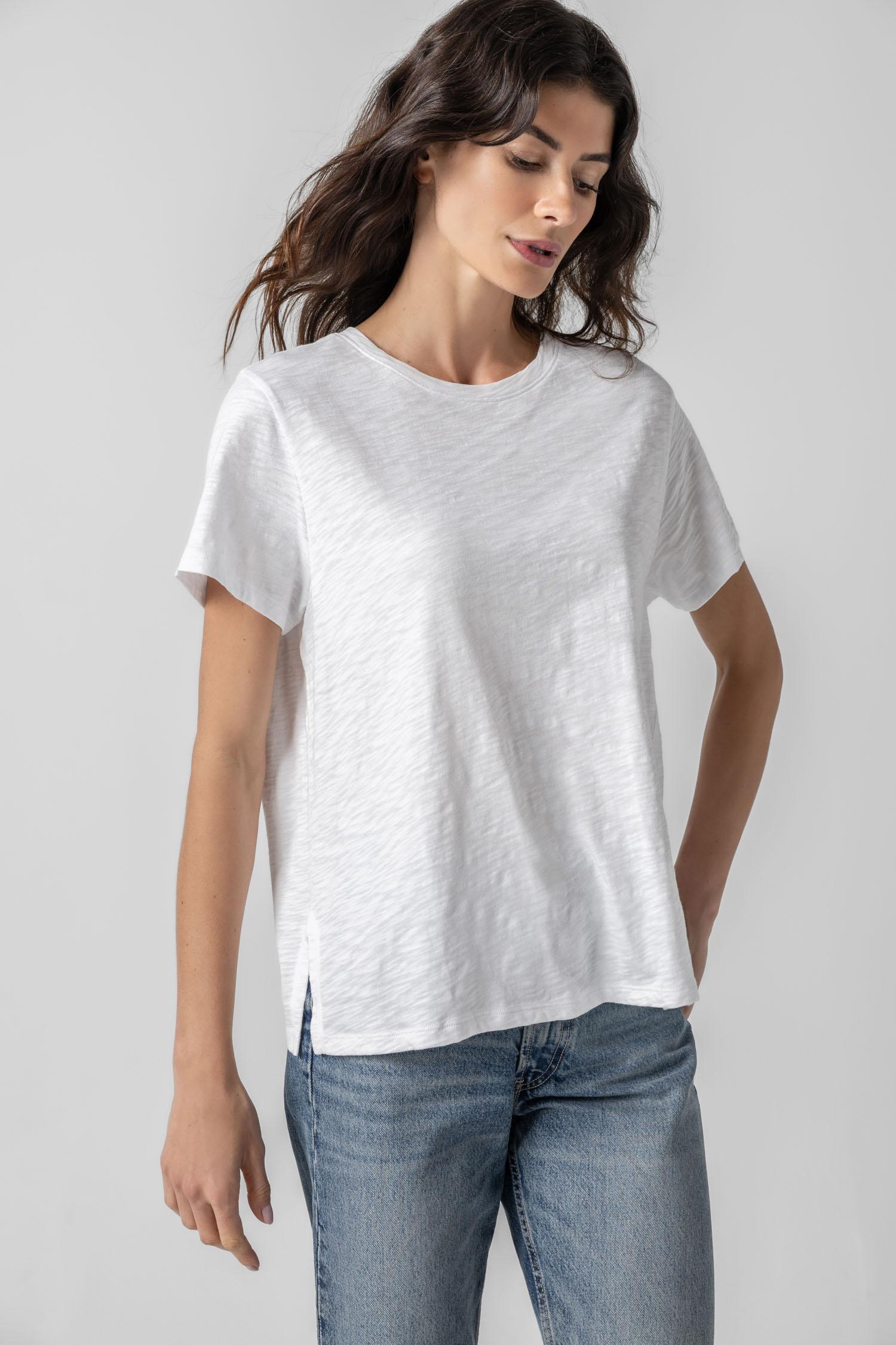 Boyfriend Tee Womens Top White A2