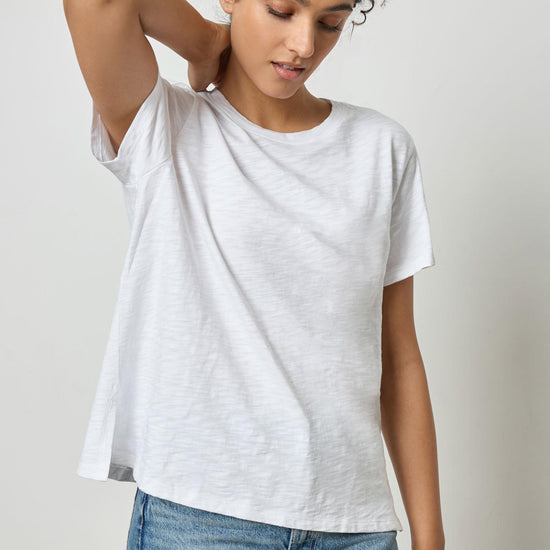 Boyfriend Tee Womens Top White A4