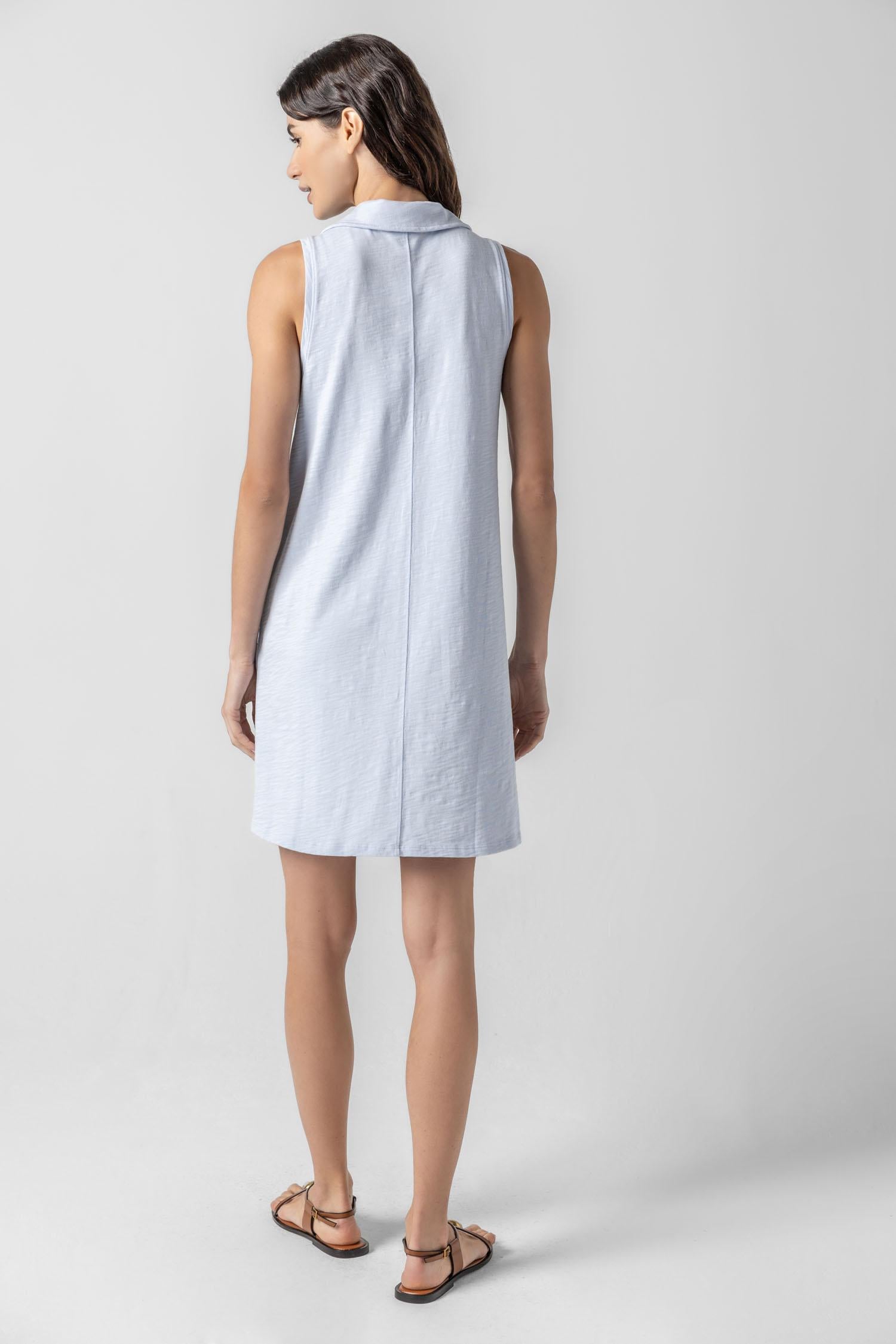 Sleeveless Collared Dress White / Small Sleeveless Collared Dress White / Small
