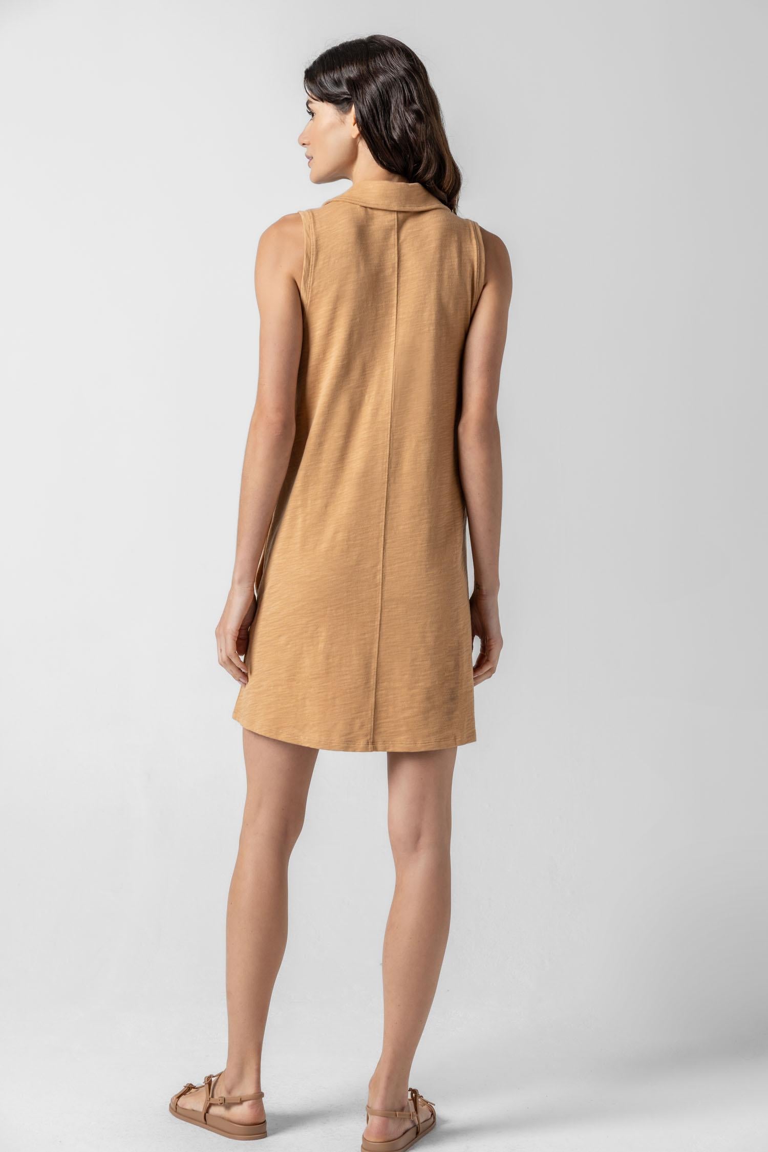 (取寄) リラ P レディース スリーブレス カラード ドレス Lilla P women Sleeveless Collared Dress Sky Sleeveless Collared Dress – Lilla P