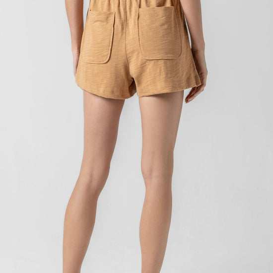 Faux Fly Short in color Teak Image A2