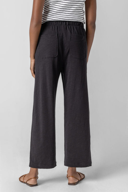 Knit Drawstring Pant Womens Pant Black A2
