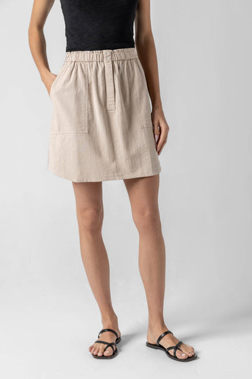 Round Hem Skirt Womens Skirt Flax A1