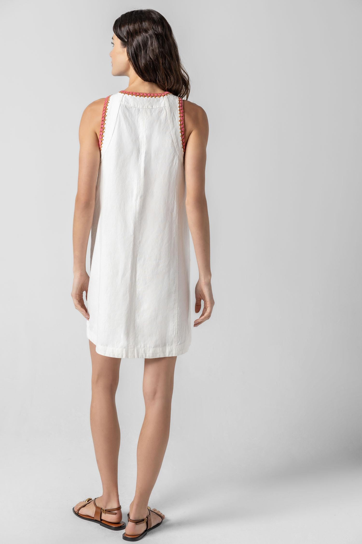 Crochet Trim V-Neck Dress Lilla P Crochet Trim V-Neck Dress Lilla P