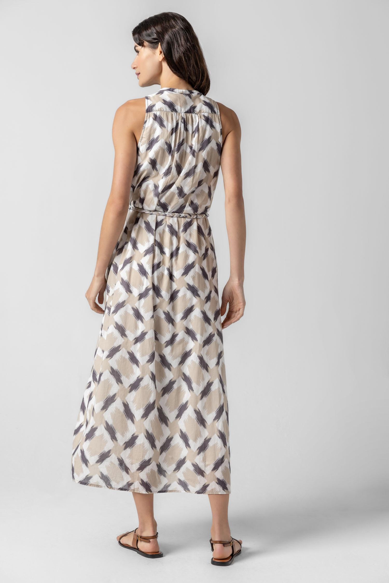 Lilla P Split Neck Belted Maxi Dress Lilla P Split Neck Belted Maxi Dress
