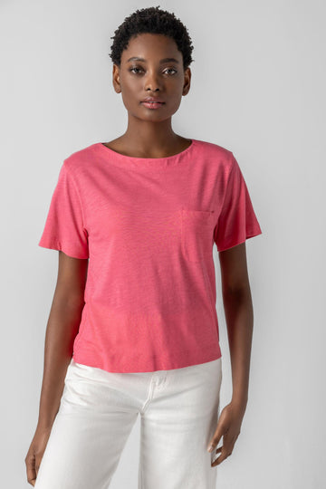 Easy Short Sleeve Pocket Tee in color Punch Image A1