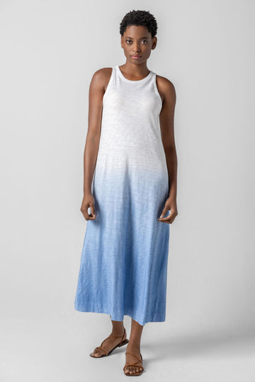 Ombre Jewel Neck Tank Dress Womens Dress Harbor Ombre A1